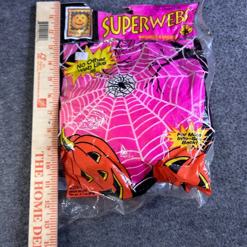 Vintage NOS Rubies Spider Web ‎ Halloween Indoor/Outdoor Decoration USA